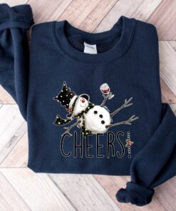 vintage christmas sweatshirt featuring drunk snowman drinking wine for winter holiday celebrations and festive style ylgif scaled