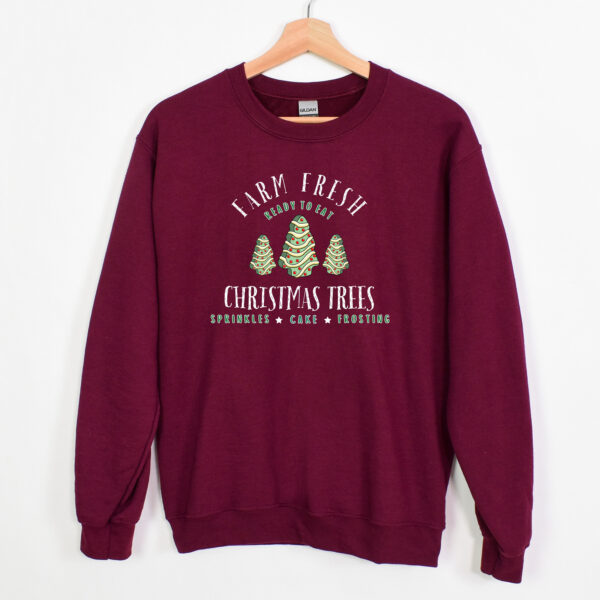 vintage christmas sweatshirt featuring farm fresh christmas tree cakes design for a festive and fun holiday look 9fz8k scaled