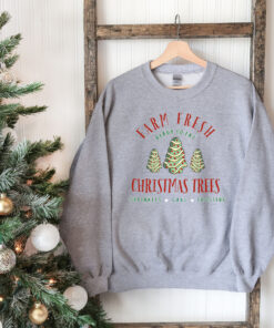 vintage christmas sweatshirt featuring farm fresh christmas tree cakes design for a festive and fun holiday look p60rj scaled