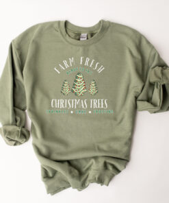 vintage christmas sweatshirt featuring farm fresh christmas tree cakes design for a festive and fun holiday look zwf9i scaled