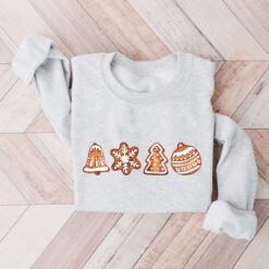 vintage christmas sweatshirt featuring gingerbread and cookies for family matching holiday apparel 7dtuh scaled