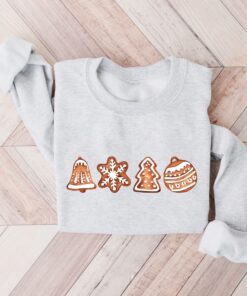 vintage christmas sweatshirt featuring gingerbread and cookies for family matching holiday apparel 7dtuh scaled