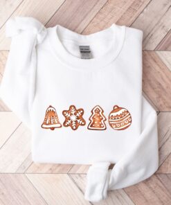 vintage christmas sweatshirt featuring gingerbread and cookies for family matching holiday apparel kwjjd scaled