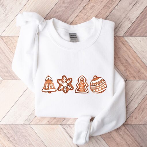 vintage christmas sweatshirt featuring gingerbread and cookies for family matching holiday apparel kwjjd scaled