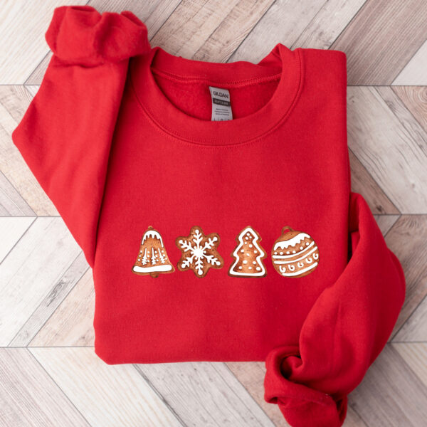 vintage christmas sweatshirt featuring gingerbread and cookies for family matching holiday apparel tdjrm scaled