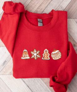 vintage christmas sweatshirt featuring gingerbread and cookies for family matching holiday apparel tdjrm scaled