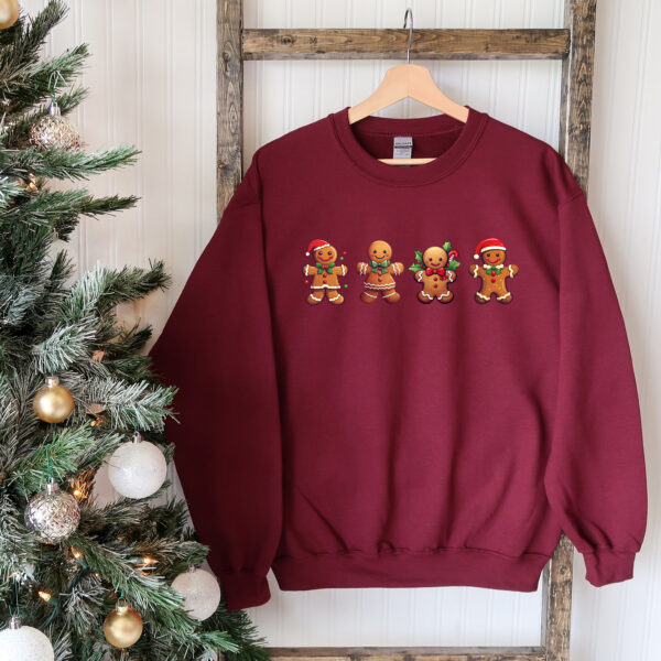 vintage christmas sweatshirt featuring gingerbread and cookies for family matching outfits and holiday gatherings 3f2mv scaled