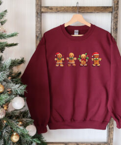 vintage christmas sweatshirt featuring gingerbread and cookies for family matching outfits and holiday gatherings 3f2mv scaled