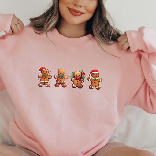 vintage christmas sweatshirt featuring gingerbread and cookies for family matching outfits and holiday gatherings hw2j3 scaled