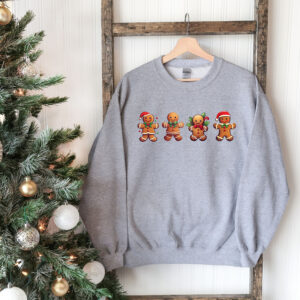 vintage christmas sweatshirt featuring gingerbread and cookies for family matching outfits and holiday gatherings splvj