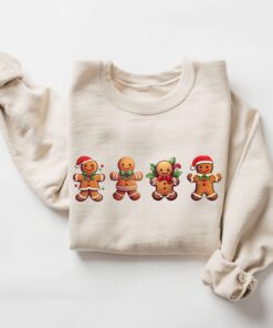 vintage christmas sweatshirt featuring gingerbread and cookies for family matching outfits and holiday gatherings vfxqb scaled