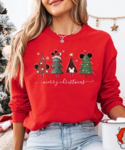 vintage christmas sweatshirt featuring mickey and friends with christmas tree design for disney fans and holiday celebrations 2ebg5 scaled