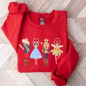 vintage christmas sweatshirt featuring nutcracker design and sugar plum fairy print for retro holiday style 6kvjh