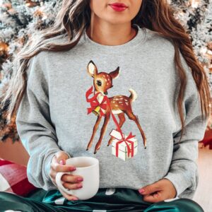 vintage christmas sweatshirt featuring reindeer design retro rudolph shirt for unique holiday style npfjf scaled