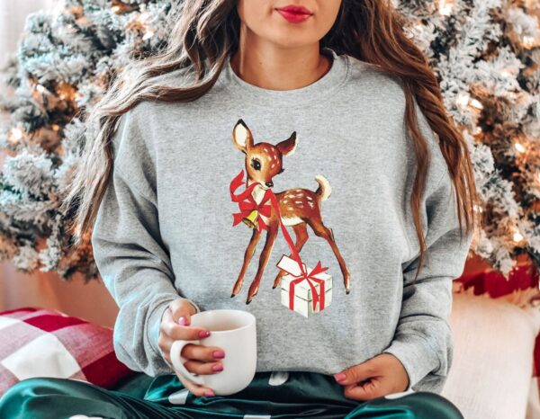 vintage christmas sweatshirt featuring reindeer design retro rudolph shirt for unique holiday style npfjf scaled