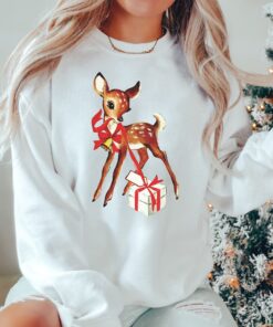 vintage christmas sweatshirt featuring reindeer design retro rudolph shirt for unique holiday style okshb