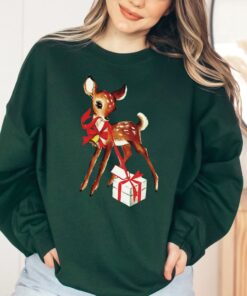 vintage christmas sweatshirt featuring reindeer design retro rudolph shirt for unique holiday style phdvk