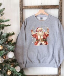 vintage christmas sweatshirt featuring retro santa design for holiday celebrations and seasonal comfort objib scaled