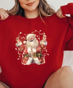 vintage christmas sweatshirt featuring retro santa design for holiday celebrations and seasonal comfort p7ldb scaled