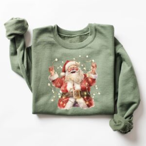 vintage christmas sweatshirt featuring retro santa design for holiday celebrations and seasonal comfort x67ot