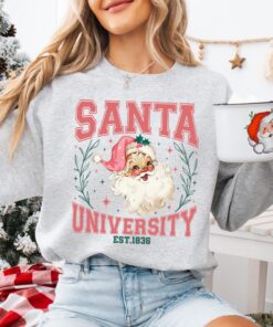 vintage christmas sweatshirt featuring retro santa design for holiday gatherings and social events sihll scaled