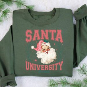 vintage christmas sweatshirt featuring retro santa design for holiday gatherings and social events yjbqx