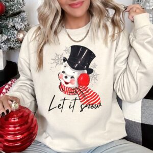 vintage christmas sweatshirt featuring retro snowman design for holiday parties and festive gatherings nz8pg