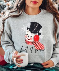 vintage christmas sweatshirt featuring retro snowman design for winter style and holiday comfort 7on4j scaled