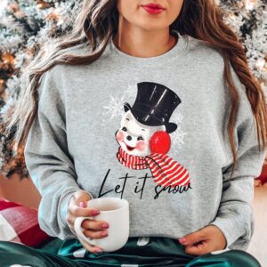 vintage christmas sweatshirt featuring retro snowman design for winter style and holiday comfort 7on4j scaled