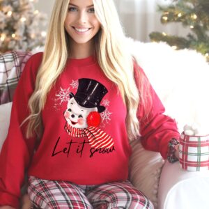 vintage christmas sweatshirt featuring retro snowman design for winter style and holiday comfort fglkc