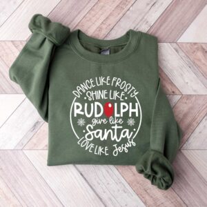 vintage christmas sweatshirt featuring rudolph santa and jesus designs for unique holiday apparel 8gzrb scaled