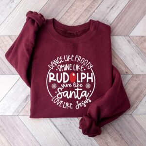 vintage christmas sweatshirt featuring rudolph santa and jesus designs for unique holiday apparel maubd scaled