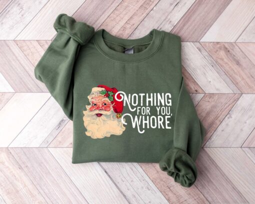 vintage christmas sweatshirt featuring santa claus design for unisex wear and funny holiday humor hsbnc scaled