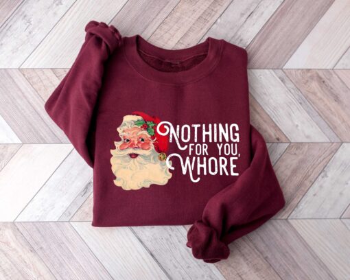 vintage christmas sweatshirt featuring santa claus design for unisex wear and funny holiday humor r4h7d scaled