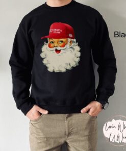 vintage christmas sweatshirt featuring santa trump design oversized funny christmas shirt for election enthusiasts and republicans fpxgv