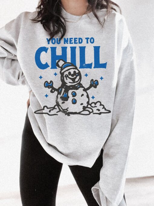 vintage christmas sweatshirt featuring snowman design for winter fun and family gatherings retro crewneck holiday apparel tc92s