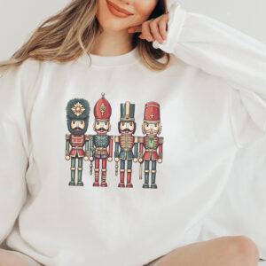 vintage christmas sweatshirt for ballet lovers featuring nutcracker and sugar plum fairy design in a comfortable crewneck style cvt7r