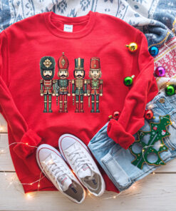 vintage christmas sweatshirt for ballet lovers featuring nutcracker and sugar plum fairy design in a comfortable crewneck style m1bfy scaled