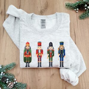 vintage christmas sweatshirt for ballet lovers featuring nutcracker and sugar plum fairy design in a comfortable crewneck style mjrzh