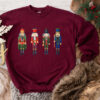 vintage christmas sweatshirt for ballet lovers featuring nutcracker and sugar plum fairy design in a comfortable crewneck style ojkel