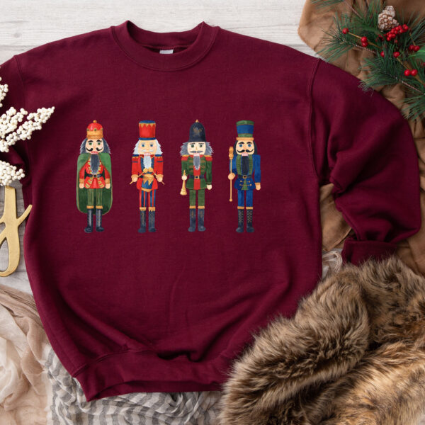 vintage christmas sweatshirt for ballet lovers featuring nutcracker and sugar plum fairy design in a comfortable crewneck style ojkel scaled