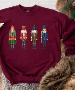 vintage christmas sweatshirt for ballet lovers featuring nutcracker and sugar plum fairy design in a comfortable crewneck style ojkel scaled