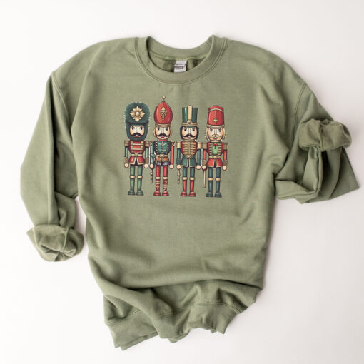 vintage christmas sweatshirt for ballet lovers featuring nutcracker and sugar plum fairy design in a comfortable crewneck style u46dz scaled