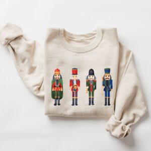 vintage christmas sweatshirt for ballet lovers featuring nutcracker and sugar plum fairy design in a comfortable crewneck style vtgta