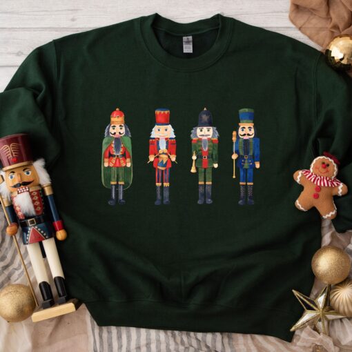 vintage christmas sweatshirt for ballet lovers featuring nutcracker and sugar plum fairy design in a comfortable crewneck style wuczz scaled