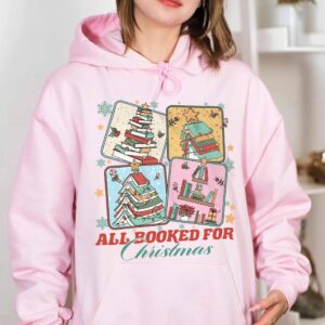 vintage christmas sweatshirt for book lovers featuring a christmas book tree design ideal for librarians and bookworms d4xng