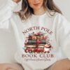 vintage christmas sweatshirt for book lovers featuring north pole book club design and retro santa graphic for holiday celebrations mdc6o scaled