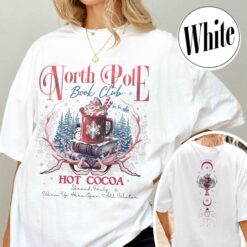 vintage christmas sweatshirt for book lovers featuring north pole book club design ideal for librarians and bookworms dmhk5