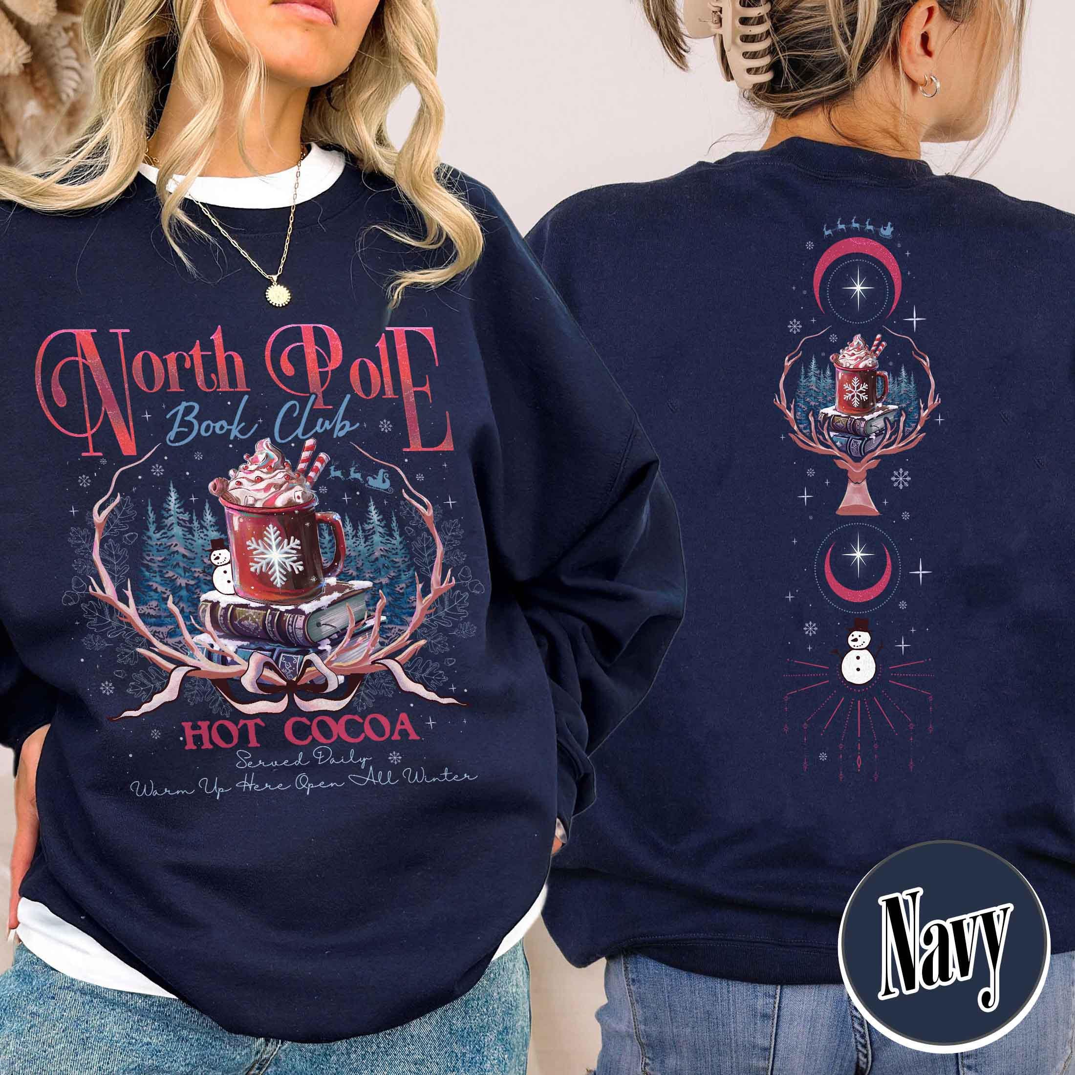 Vintage Christmas Sweatshirt for Book Lovers featuring North Pole Book Club Design Ideal for Librarians and Bookworms 1 vintage christmas sweatshirt for book lovers featuring north pole book club design ideal for librarians and bookworms pd3bc