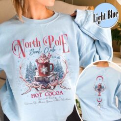 vintage christmas sweatshirt for book lovers featuring north pole book club design ideal for librarians and bookworms tv8ou